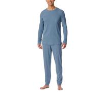Schiesser Nachthemd Kurz V-Ausschnitt-Comfort Nightwear Camisa de Noche, Azul-Jaspe_181919, 48 Hombres