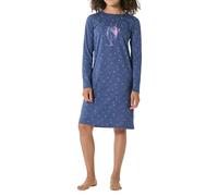 Schiesser Nachthemd Langarm-Horse World Camisa de Noche, Azul Vaquero_181825, 140 para Niñas