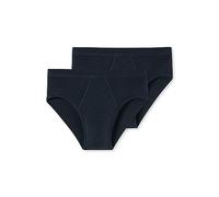 Schiesser Pack de 2 Calzoncillos Deportivos con bragueta - Essential Feinripp Ropa Interior, Navy_205159, 6 para Hombre