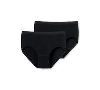 Schiesser Pack de 2 Calzoncillos Deportivos con bragueta - Original Feinripp Ropa Interior, Negro_005136, 10 para Hombre