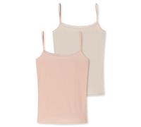 Schiesser Pack de 2 Camisetas Interiores de Espagueti con Encaje, Mezcla de algodón Ropa, Surtido 7_180072, 42 para Mujer