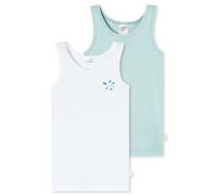 Schiesser Pack de 2 Camisetas Interiores para niña, Acanalado, 100% algodón orgánico orgánico, Tallas 92 hasta 140, Ropa Interior (2 Unidades), Surtido 5_181797, 92