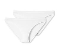 Schiesser Pack de 2 Mini Bragas de algodón orgánico para Mujer, 95/5 orgánico, Blanco, 36