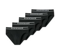 Schiesser Pack de 5 Calzoncillos para Hombre con Cintura elástica de algodón orgánico - 95/5 orgánico, Negro_183212, L