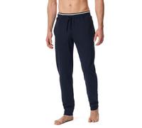 Schiesser Herren Lange Schlafhose mit Bündchen Bio-Baumwolle-Mix + Relax Parte Inferior de Pijama, Azul Nocturno_182183, 50 Hombres