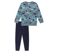 SCHIESSER Pijama azul claro / azul oscuro / gris 104 azul claro / azul oscuro / gris