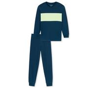 SCHIESSER Pijama azul noche / verde pastel 140 azul noche / verde pastel