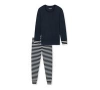 SCHIESSER Pijama ' Casual Essentials ' azul noche / blanco Mujer SCHIESSER S azul noche / blanco