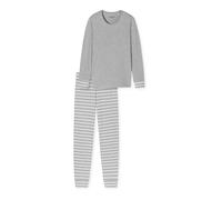 SCHIESSER Pijama ' Casual Essentials ' gris moteado / blanco 5XL gris moteado / blanco