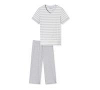 SCHIESSER Pijama 'Casual Essentials ' gris moteado / blanco M gris moteado / blanco