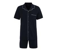 SCHIESSER Pijama corto azul oscuro / blanco L-XL azul oscuro / blanco