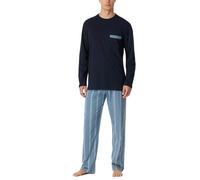 Schiesser Pijama Largo-Conjunto Nightwear Juego, Admiral_180262, 60 para Hombre