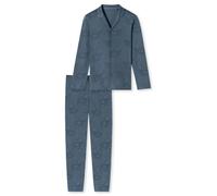 SCHIESSER Pijama largo 'Fine Interlock' azul paloma XL azul paloma