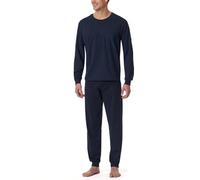 Schiesser Pijama Largo para Hombre con puños - Nightwear Set, Azul Oscuro_182196, 62