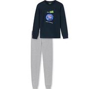 Schiesser Pijama Largo para niños-Algodón orgánico Juego, Índigo, 140 cm