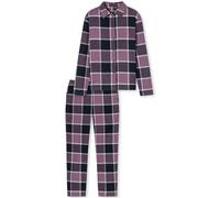 SCHIESSER Pijama ' Selected Premium Warming ' azul oscuro / gris / lila 4XL azul oscuro / gris / lila