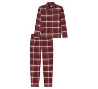 SCHIESSER Pijama ' Selected Premium Warming ' borgoña / blanco L-XL borgoña / blanco