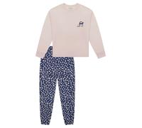 SCHIESSER Pijama 'Teens Nightwear' beige / navy 152 beige / navy
