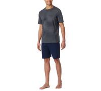 Schiesser Schlafanzug Kurz Rundhals-Nightwear Set Juego de Pijama, Antracita_182198, 48 Hombres