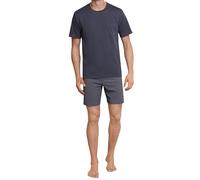 Schiesser Schlafanzug Kurz Rundhals-Nightwear Set Juego de Pijama, Azul_159634, 50 para Hombre