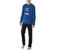 Schiesser Schlafanzug Set lang-100% Organic Bio Baumwolle-Größe 140 bis 176 Juego de Pijama, Indigo_181992, 140 cm para Niños