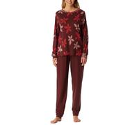Schiesser Schlafanzug Set Lang Baumwolle Modal-Nightwear Juego de Pijama, Borgoña_182019, 50 Grande Mujeres