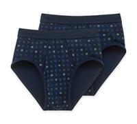 Schiesser Slip Hombres 2 Paquete - Deportivo,Essentials Acanalado,Karo-Print,S