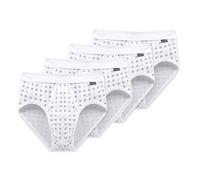 Schiesser Slip Hombres 4 Paquete - Deportivo,Essentials Acanalado,Karo-Print,S