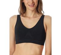 Schiesser Sujetador con Almohadillas extraíbles sin Costuras - Classic Seamless Deportivo, Negro_181105, M para Mujer