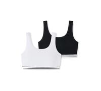 SCHIESSER Sujetador negro / blanco 140-152 EUR