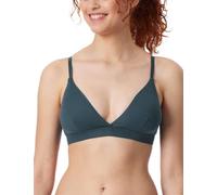 Schiesser Sujetador Suave de algodón orgánico con Almohadillas extraíbles-Pure Rib Deportivo, Azul Vaquero_179915, B para Mujer