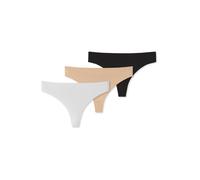 SCHIESSER Tanga ' Invisible Soft ' piel / negro / blanco S-M piel / negro / blanco