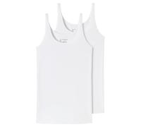 Schiesser 2PACK Trägertop Ropa Interior, Blanco, 42 para Mujer