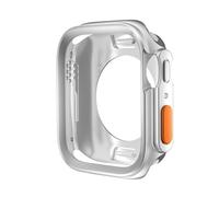 SCHIK Cambiar a Ultra Case para Apple Watch Case 45 mm 44 mm 41 mm 41 mm TPU TPU Cubierta suave para la serie iWatch 9 8 7 6 SE 5 4 Actualización Ultra 2 1 Caso de reloj de 49 mm(Silver,S10 46MM)