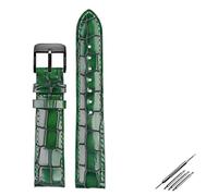 SCHIK Correa de reloj de piel de becerro con textura de cocodrilo, 18 mm, 20 mm, 22 mm, correa de reloj para hombres y mujeres, correa de reloj con hebilla sólida, 22mm, Ágata