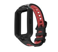 SCHIK Correa de silicona para Huawei Band 9, 8, 7, 6, pulsera de repuesto para reloj inteligente, correas deportivas transpirables para Huawei Band9(Black Red,Band 9)