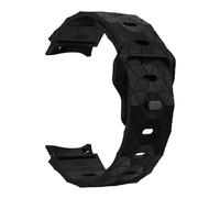 SCHIK Correa de silicona sin huecos para Samsung Galaxy Watch 7, 6, 4, 5, 44mm, 40mm/FE/5 pro, pulsera de fútbol de 20mm, Correa clásica de 43mm y 47mm(Black,Watch FE 40mm)