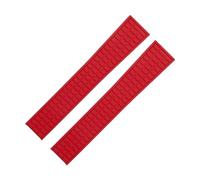 SCHIK Correa para Patek para Philippe Aquanaut 5067A-001, pulsera de cinturón de 19mm, correa de goma para reloj FKM suave Fluororubber(Red)