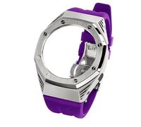 SCHIK GA2100 - Kit de modernización de correa de reloj de acero inoxidable con bisel de flúor para relojes de hombre GA-2100/GA-2110/GA-B2100, talla única, Ágata