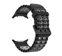 SCHIK Nueva correa de silicona marina para reloj Samsung ultra 47mm pulsera sin huecos banda deportiva de dos tonos para Galaxy 7 correas de reloj ultra(Black Gray-B)