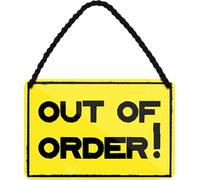 schilderkreis24 Cartel de chapa divertido con texto en inglés «Out of Order!» vintage, retro, idea de regalo para cumpleaños18 x 12 cm