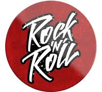 schilderkreis24 - Divertido imán decorativo para nevera con texto en inglés "Rock 'N' Roll", humor, idea de regalo para cumpleaños, Navidad, 8 x 8 cm