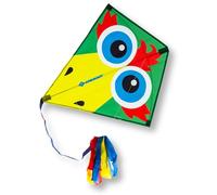 Schildkröt Classic Kite 70, Forma Clásica en con Varillas de Fibra de Vidrio, 250 cm de Largo, Cola de 3 Partes, Incluye Línea de Poliéster de 5 KP con Mango, Diseño: Crazy Bird, 970410