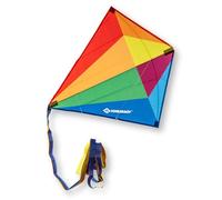 Schildkröt Classic Kite 70, Forma Clásica en con Varillas de Fibra de Vidrio, 250 cm de Largo, Cola de 3 Partes, Incluye Línea de Poliéster de 5 KP con Mango, Diseño: Diamond, 970411