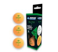 Schildkröt Donic Pelotas de Tenis de Mesa 1 Estrella Elite, Calidad Poly 40+, 3 Piezas en Caja, Naranja, 608318