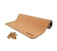 Schildkröt Esterilla de Yoga de Corcho de 4 mm, Corcho Natural y Caucho Natural - Antideslizante, Higiénica y Antiestática - Incluye Correa de Yoga