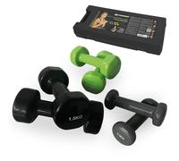 Schildkröt Fitness Set de Mancuernas (2x0,5 Kg, 2x1 Kg, 2x1,5 Kg), en un Maletín