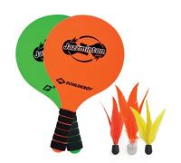 Schildkröt Jazzminton Set, 2 Raquetas, 3 Birdies, Pelota LED para Jugar de Noche, Juego de Raquetas de Playa, Gran Diversión, 970154