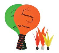 Schildkröt Jazzminton Set | Juego de Raquetas con Volante Tipo pájaro | para Interior y Exterior | Diversión Activa para Todas Las Edades | Incluye 2 Raquetas + 2 Birdies | Multicolor