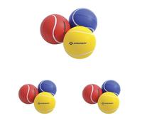 Schildkröt Juego de 3 Bolas Suaves, Ø 7cm, Espuma de PU, Buen Salto, Amarillo, Rojo, Azul, 970046 (Paquete de 3)